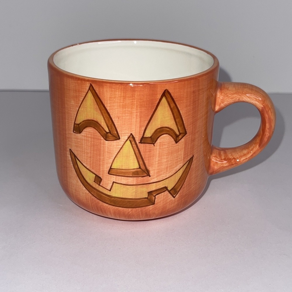 Vtg Grant Howard Mayijke GHA Halloween Jack O Lantern Ceramic Coffee Tea Cup Mug